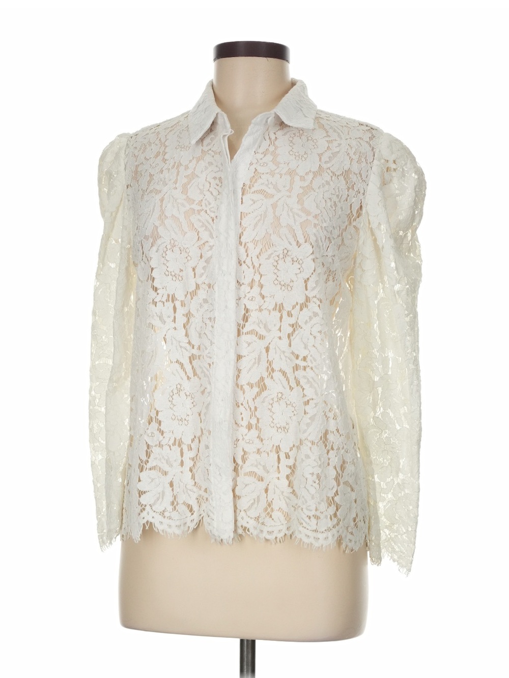 Generation Love Ivory Lace Button-Front Women's Blouse